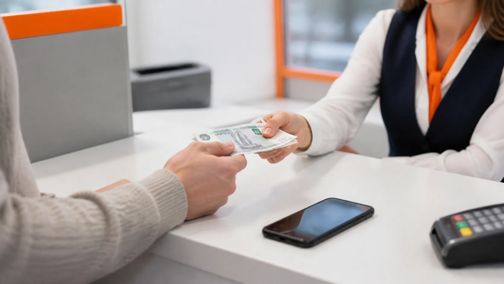 Receiving a cash transfer without a card